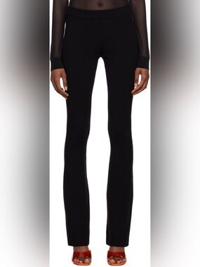 Heron Preston Black Ribbed Flare Pants